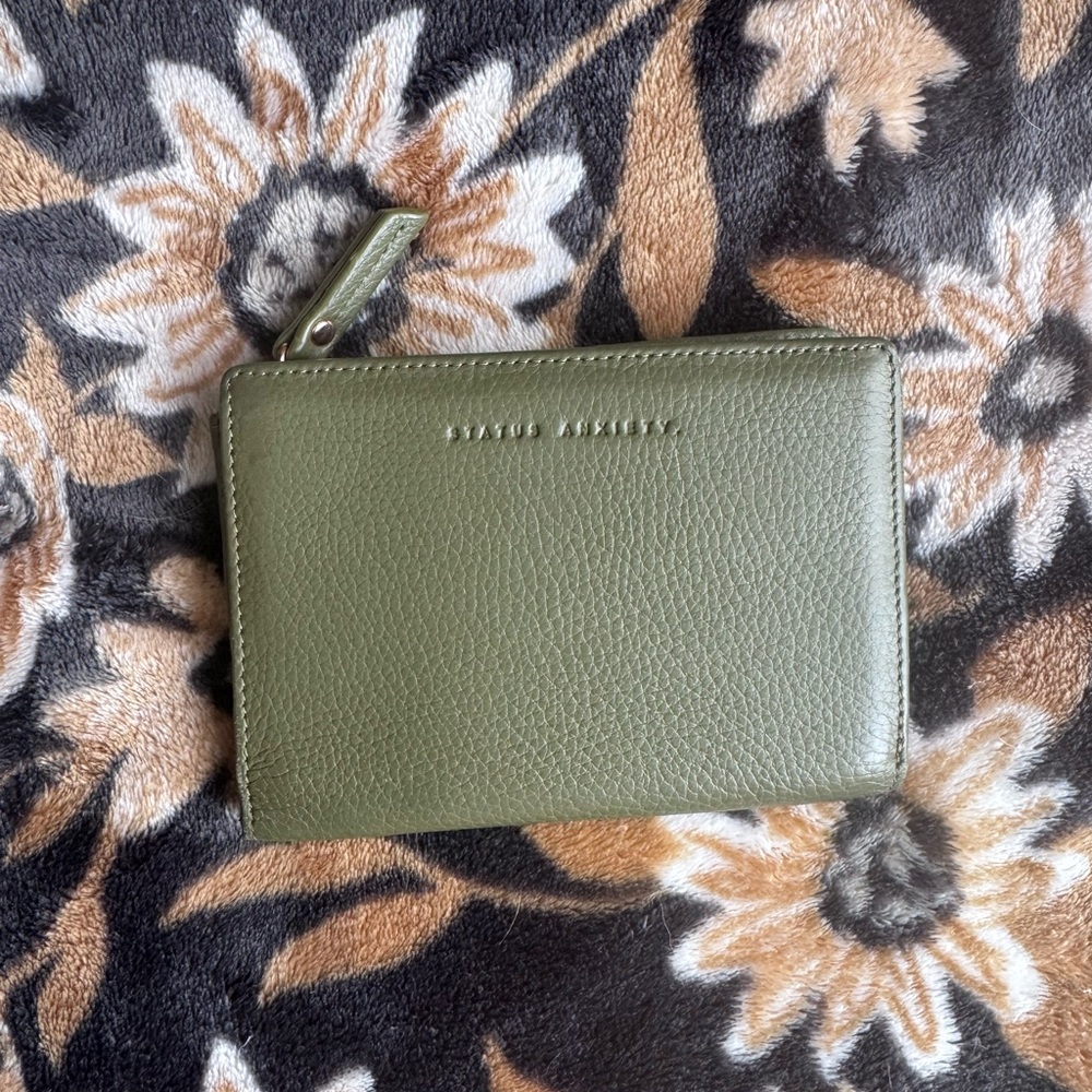 Status Anxiety Olive Leather Wallet